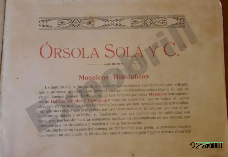 Página del catálogo histórico de Orsola y Solà