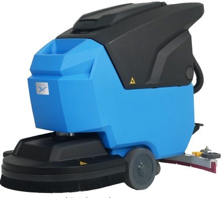 Fregadora automática industrial azul de batería para limpieza profesional de suelos